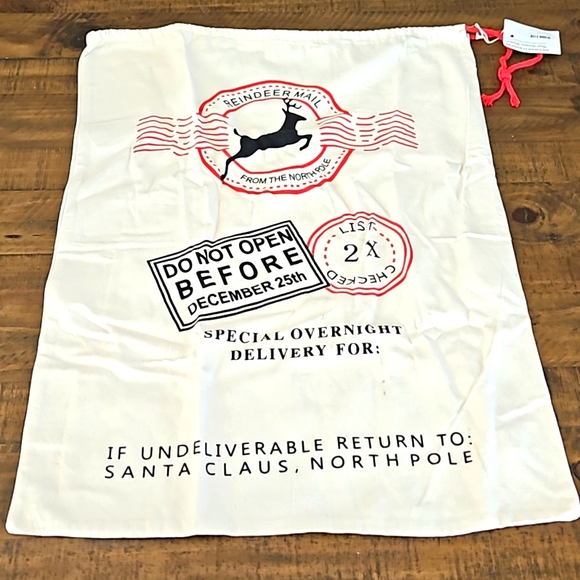 BNWT - Christmas 🎄 Present Holiday Large Cotton Bags (19" x 26") - Picture 3 of 4